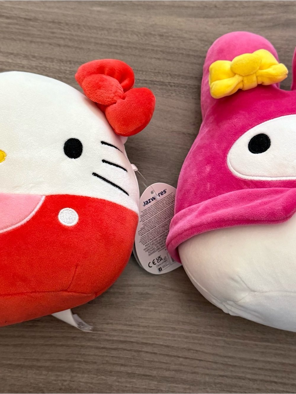 Hello Kitty & My Melody Plush Duo - Pink, Red -